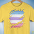 Bigender Pride Flag Ripped Reveal Premium Unisex T-Shirt